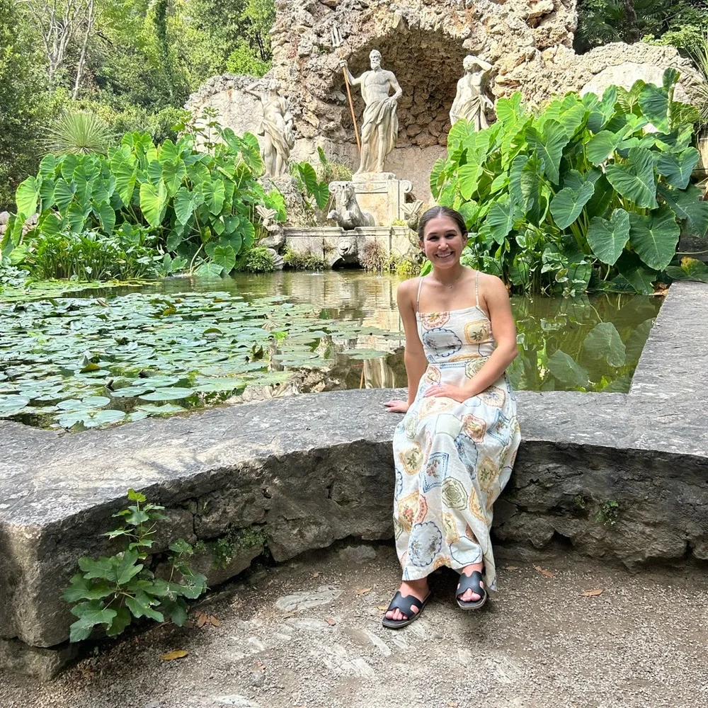 Abercrombie Lace-Up Linen-Blend Maxi Dress - Picture 3 of 3